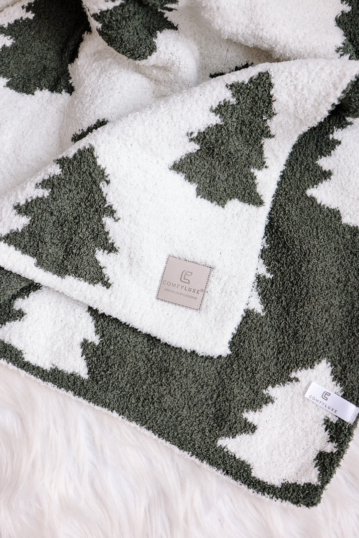 Trees Pattern Comfy Luxe Blanket