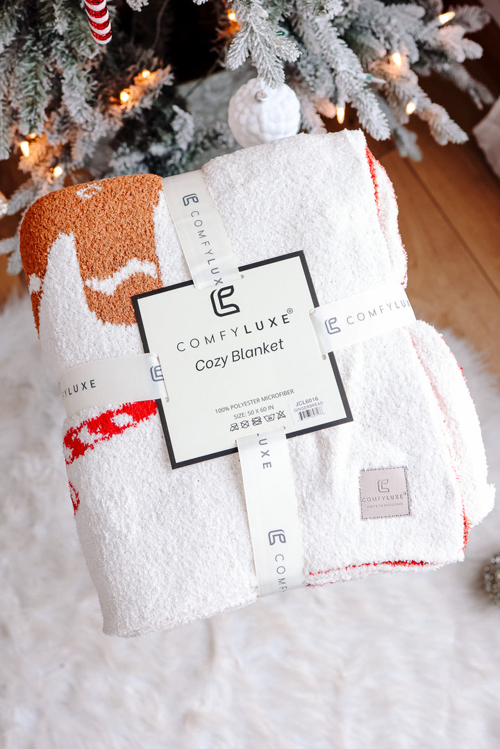 Gingerbread Comfy Luxe Blanket