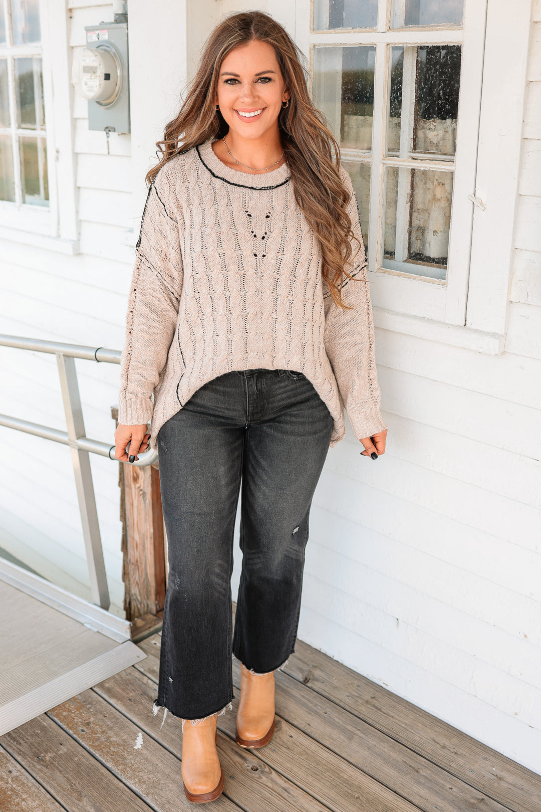 Sabrina Cable Knit Sweater