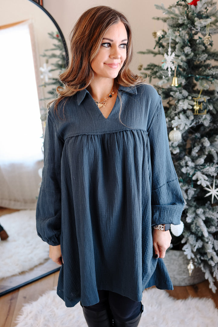 Hollis Collar Babydoll Cotton Dress