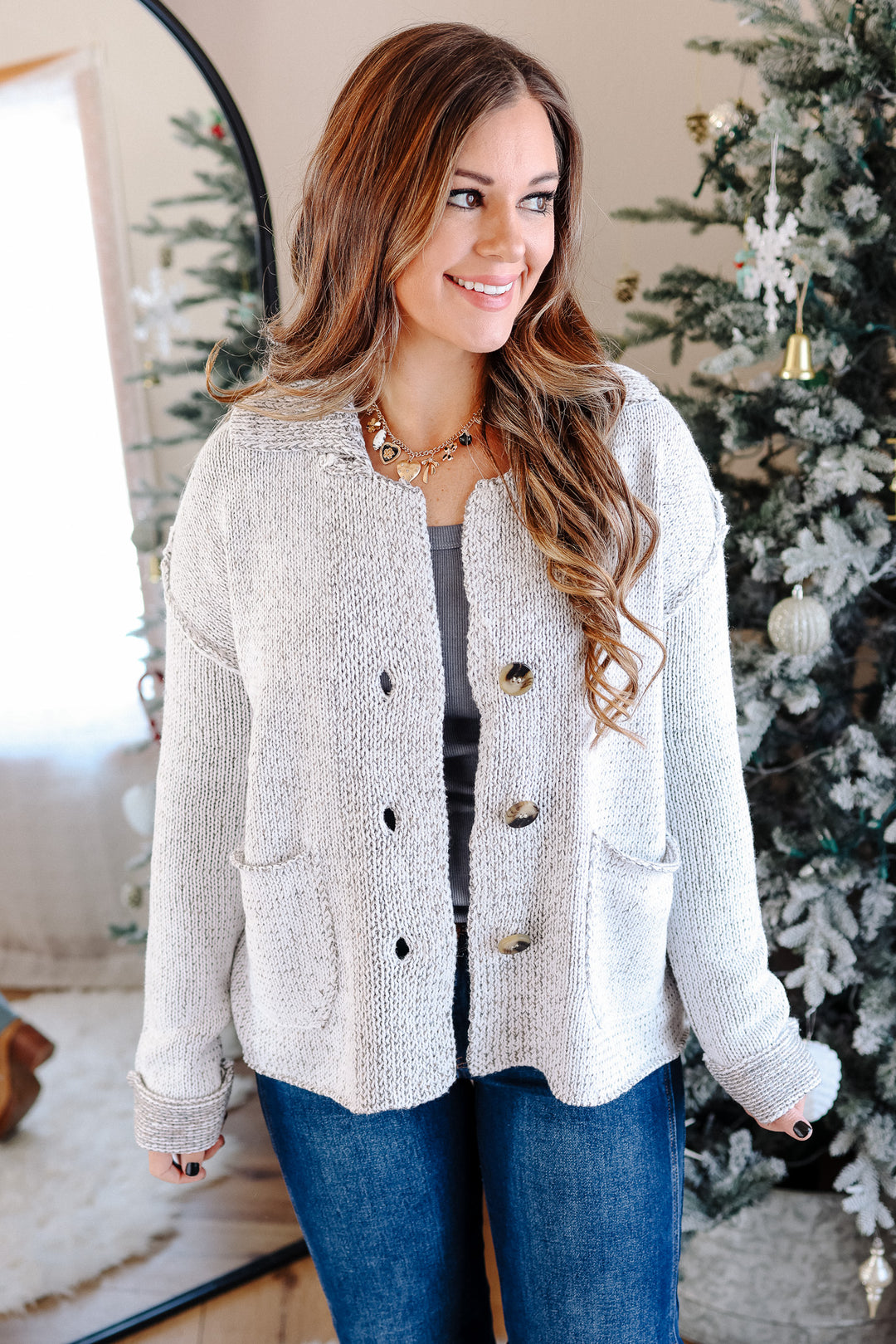 Alora Reverse Seam Cardigan