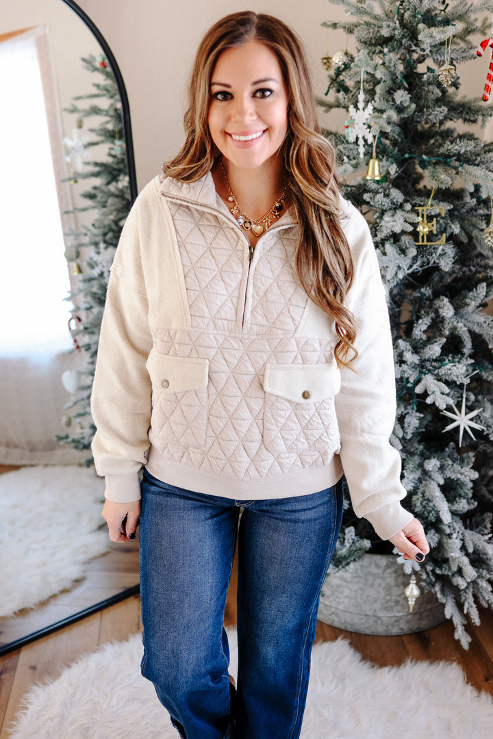 Millie Quilted Half Zip Jacket