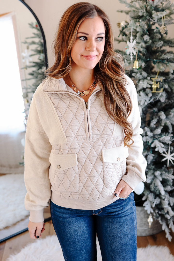 Millie Quilted Half Zip Jacket