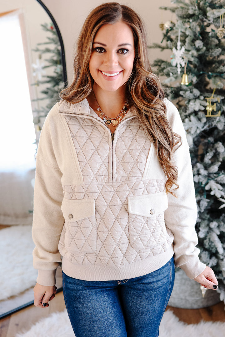 Millie Quilted Half Zip Jacket