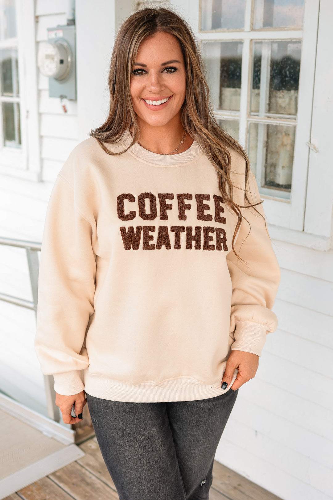 Coffee Weather Sweatshirt - Beige