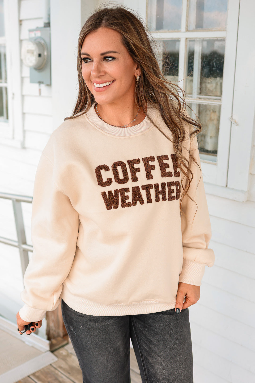 Coffee Weather Sweatshirt - Beige