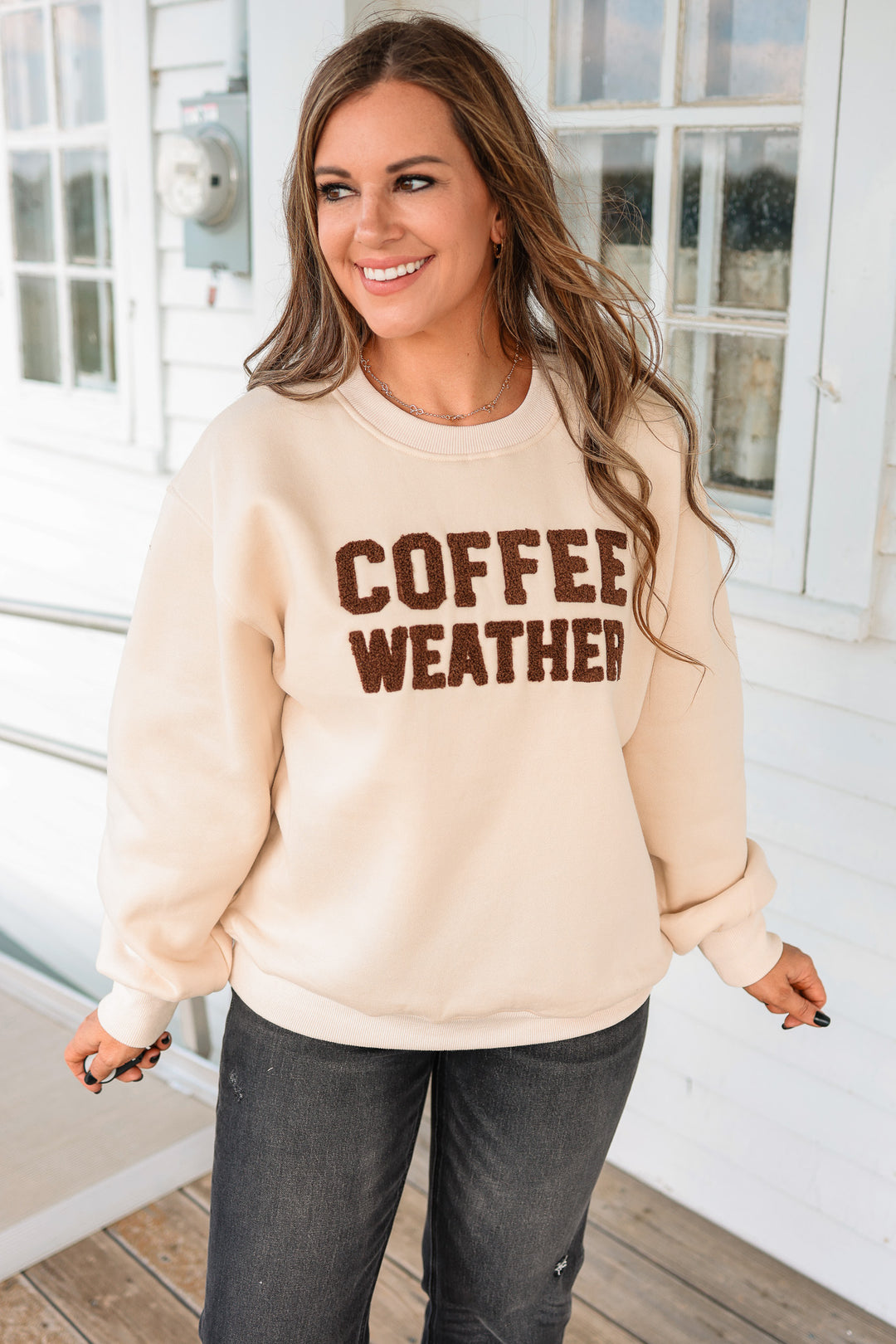 Coffee Weather Sweatshirt - Beige