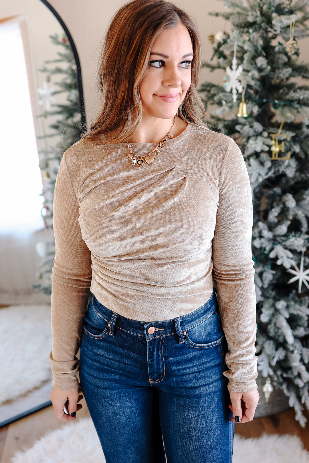 Chelsea Velvet Mesh Bodysuit