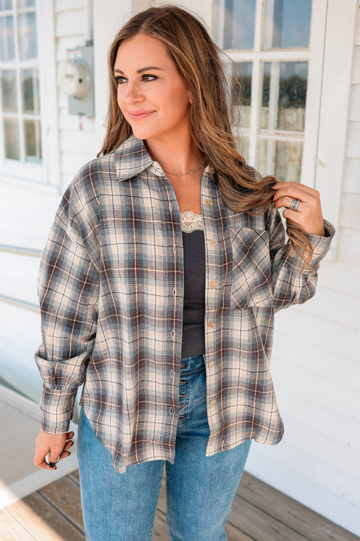Ainsley Button Down Plaid Shirt