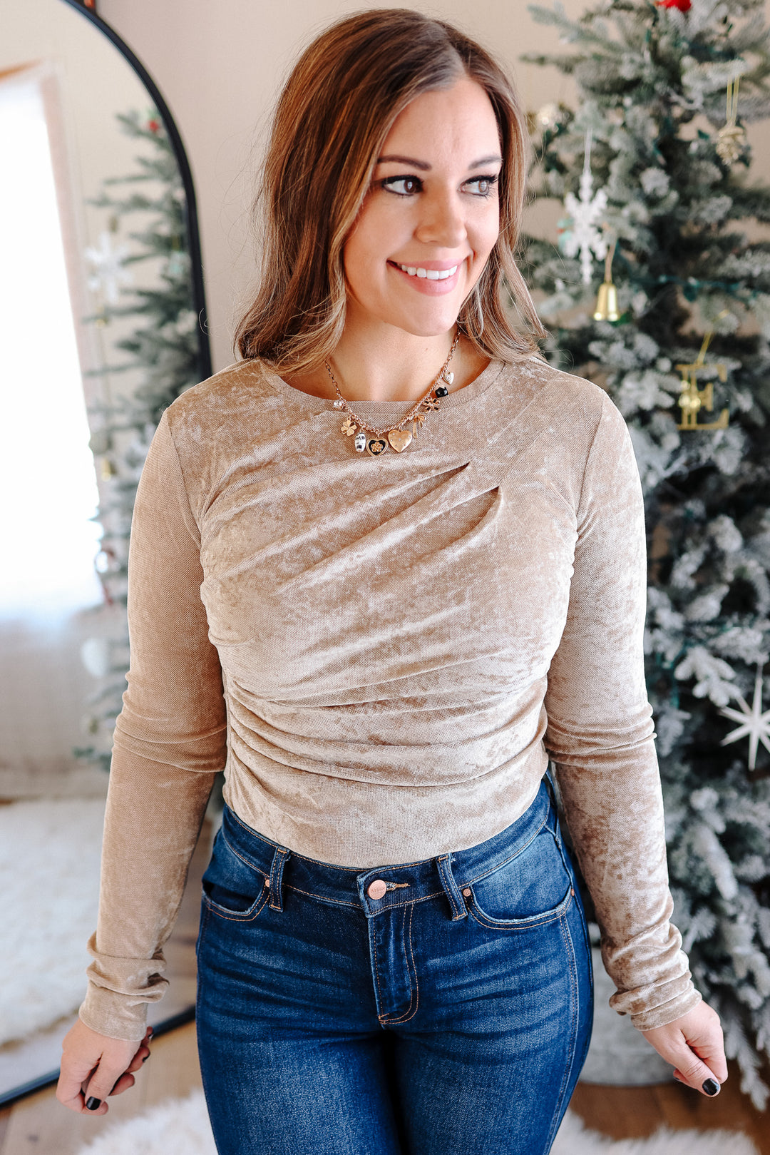 Chelsea Velvet Mesh Bodysuit