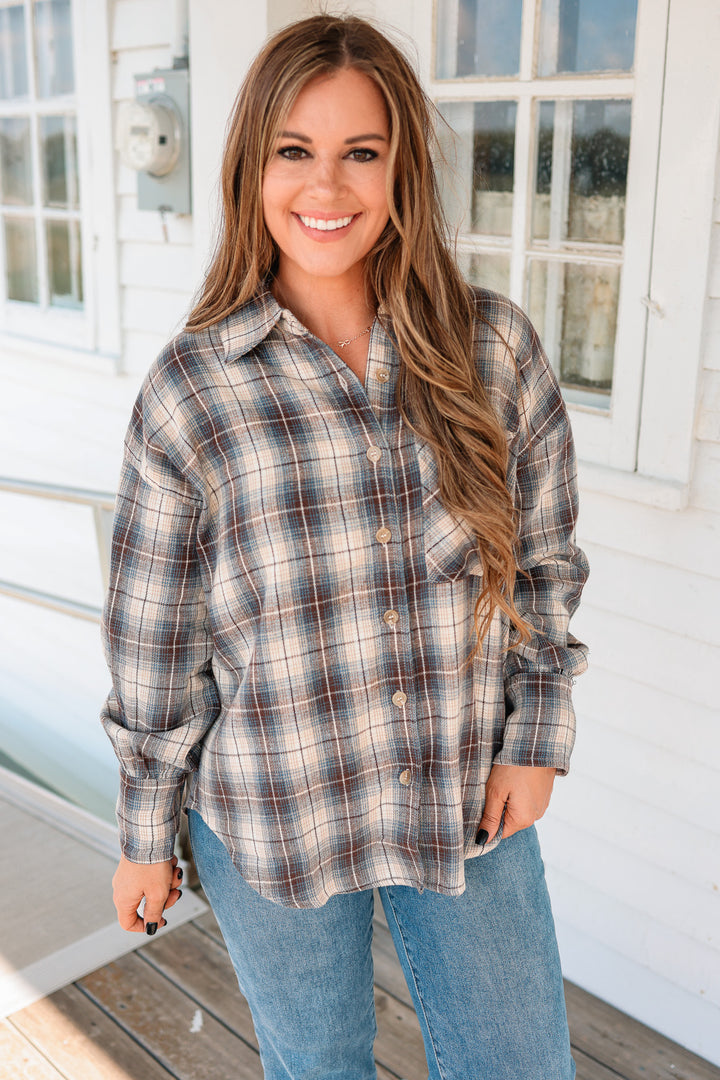 Ainsley Button Down Plaid Shirt