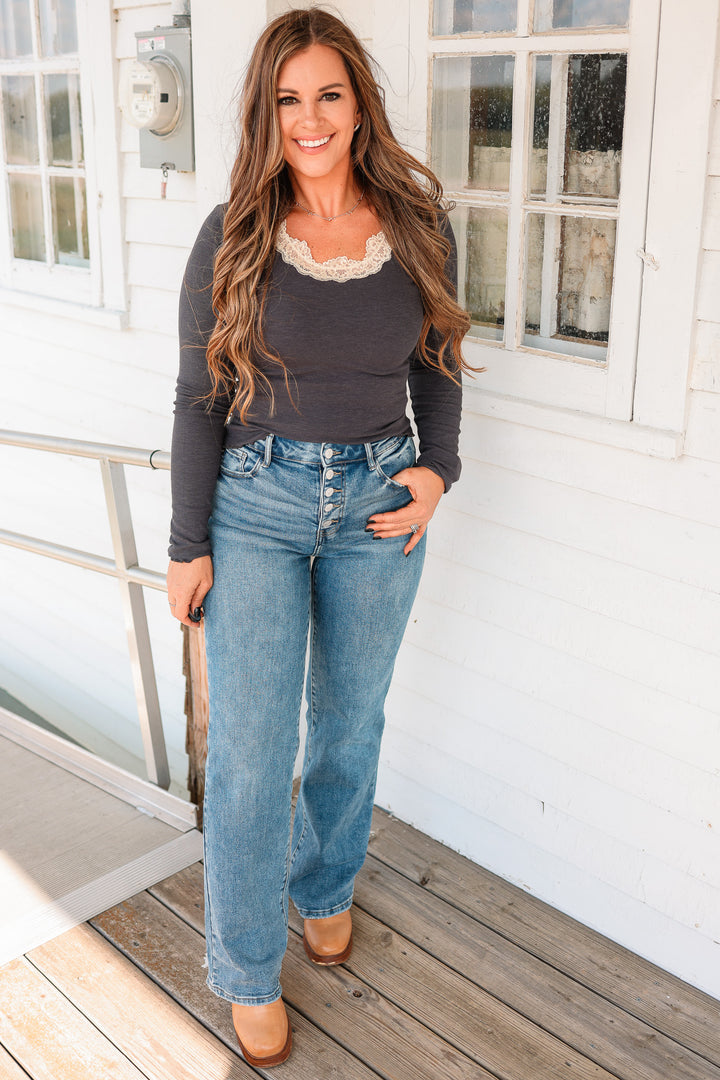 KANCAN: Twilight High Rise Comfort Flare Jeans