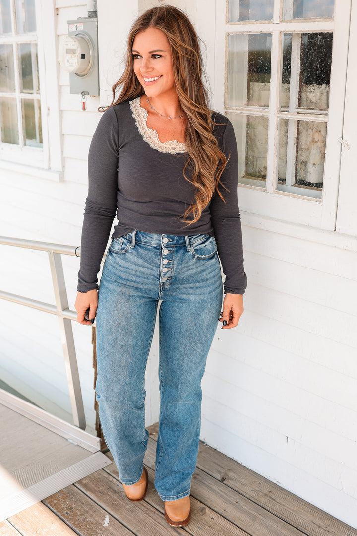 KANCAN: Twilight High Rise Comfort Flare Jeans
