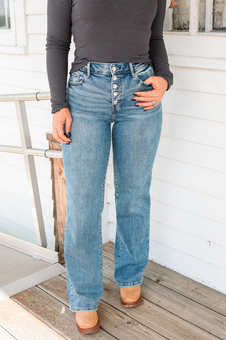 KANCAN: Twilight High Rise Comfort Flare Jeans