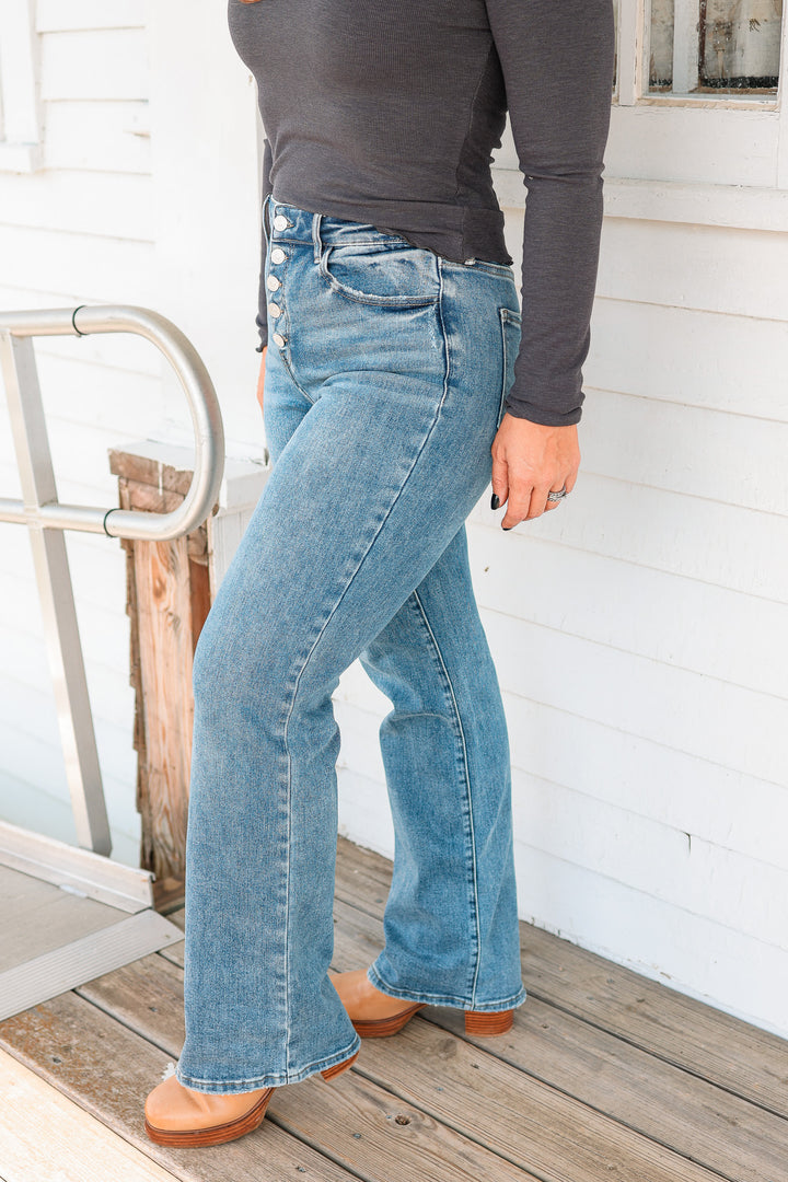 KANCAN: Twilight High Rise Comfort Flare Jeans
