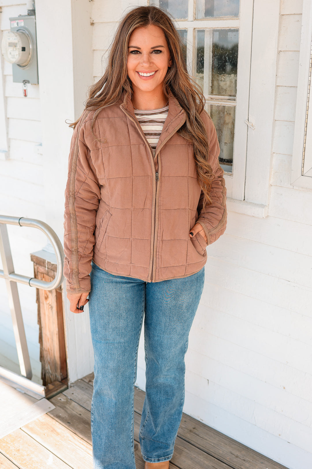 Tyler Soft Quilted Jacket - Tan