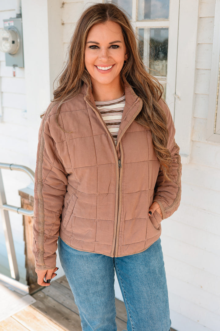 Tyler Soft Quilted Jacket - Tan