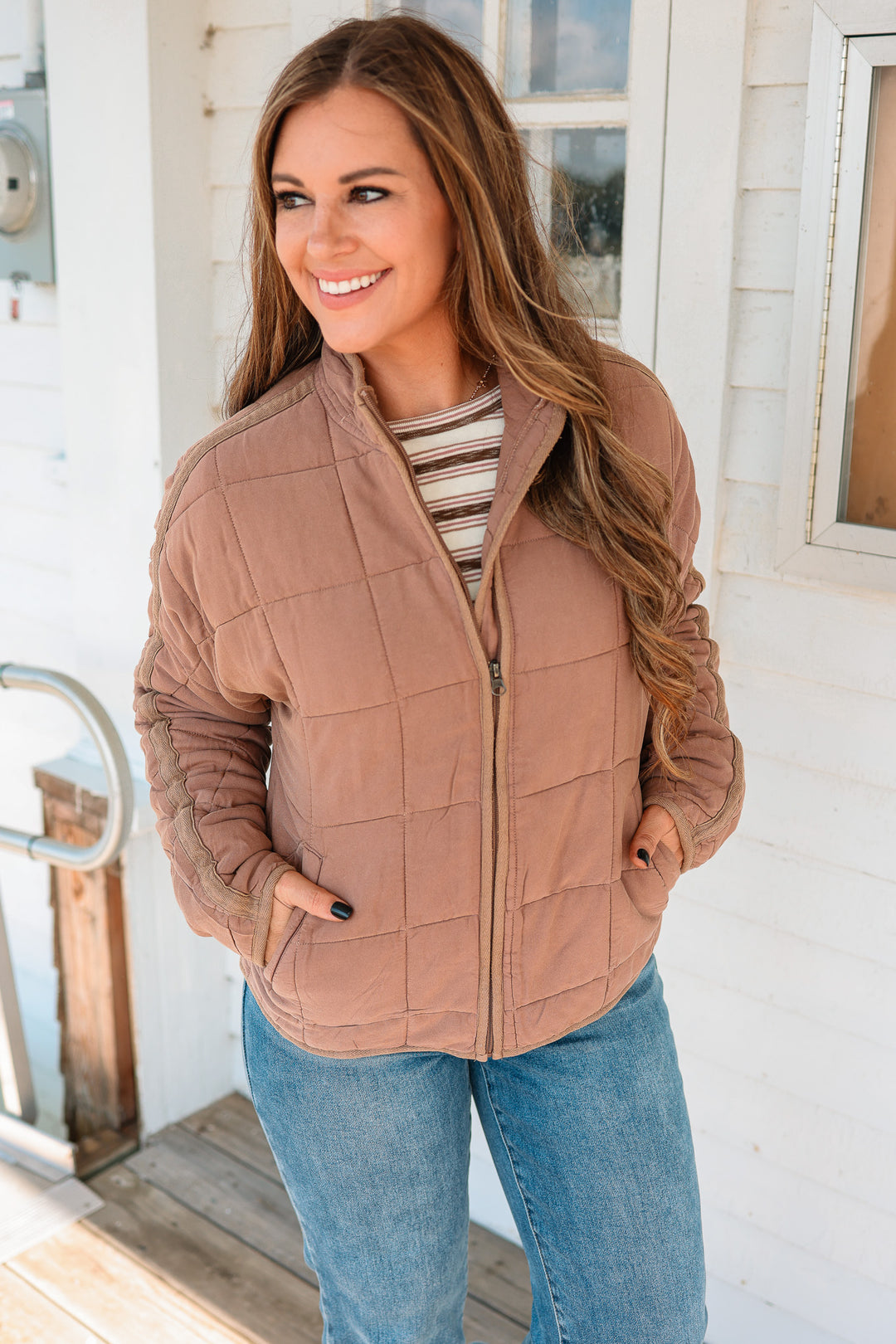 Tyler Soft Quilted Jacket - Tan