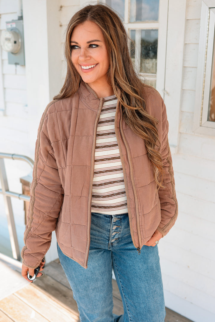Tyler Soft Quilted Jacket - Tan