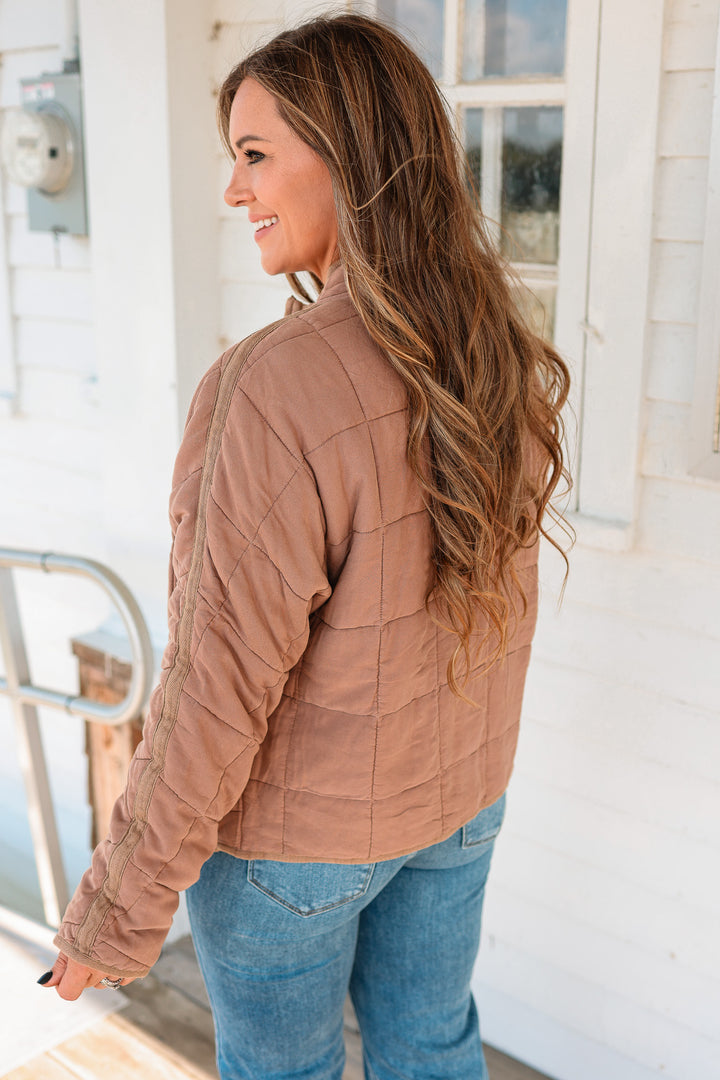 Tyler Soft Quilted Jacket - Tan