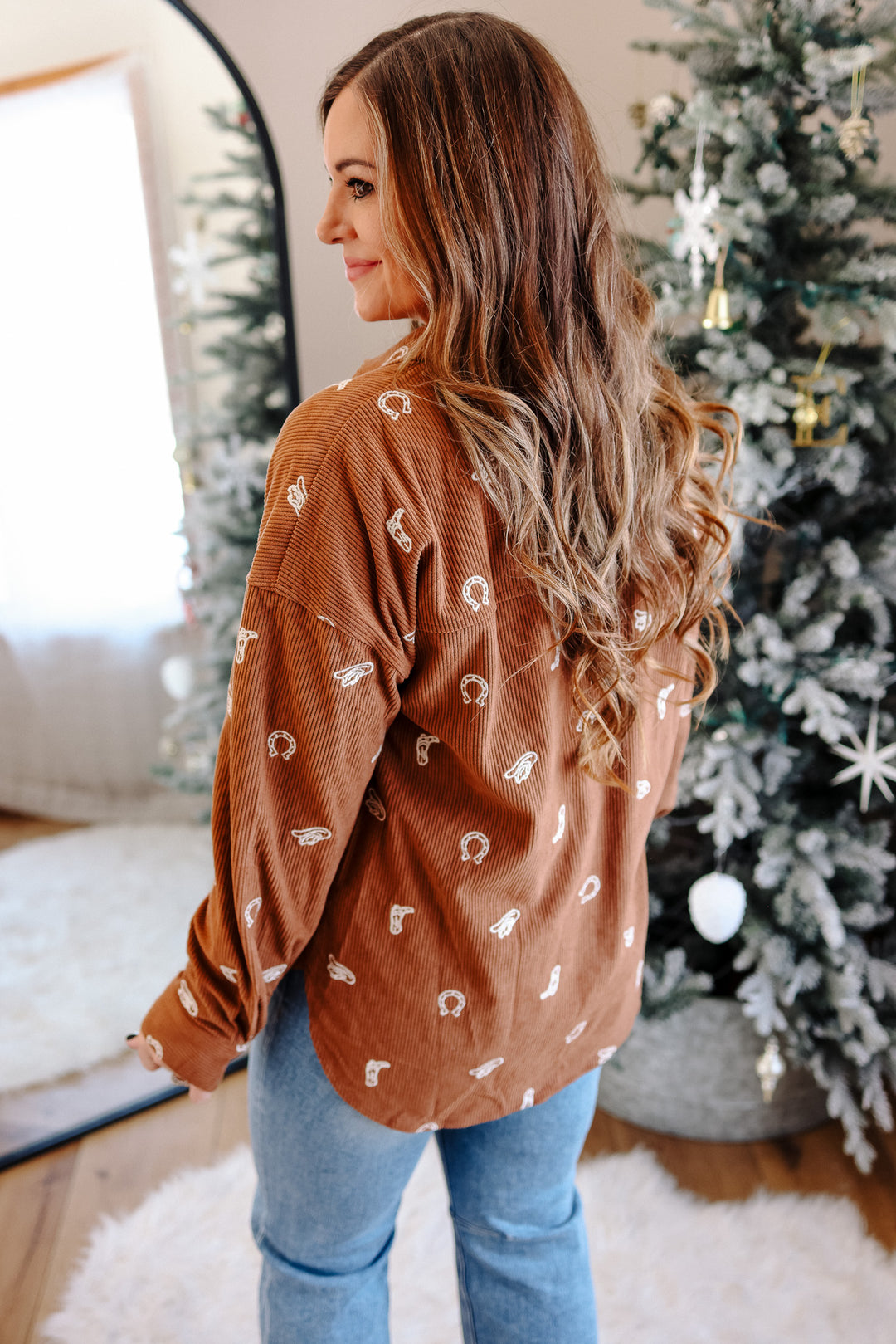 Cowgirl Corduroy Button Down - Mocha