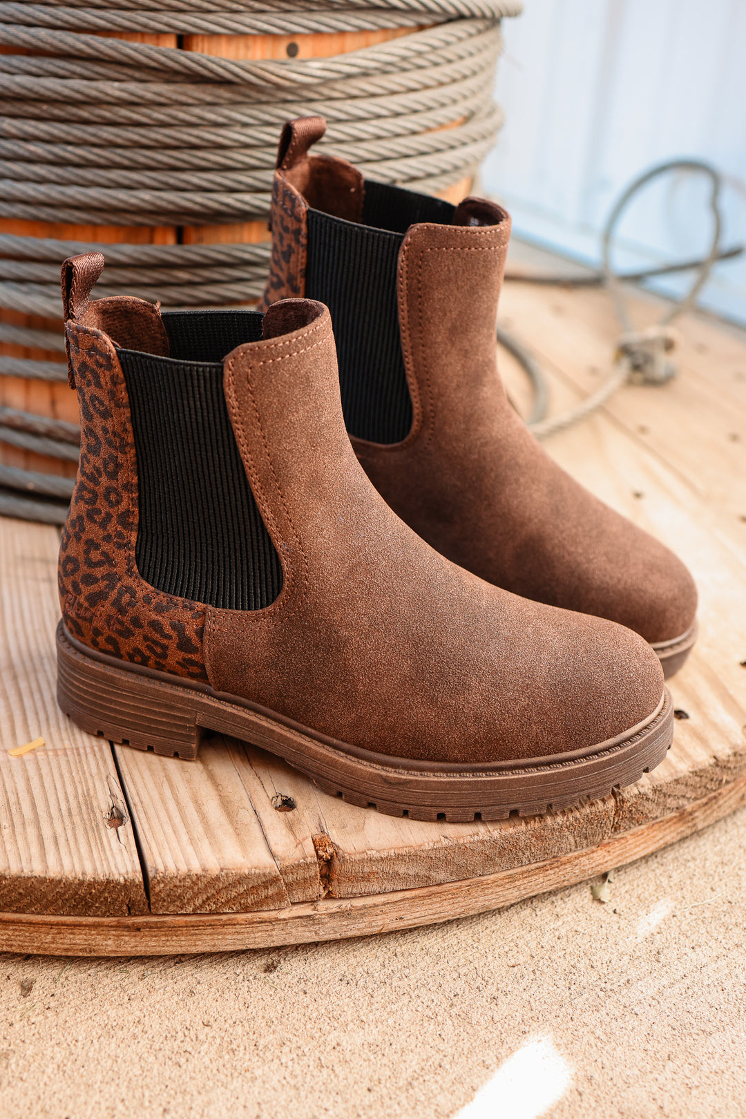 Alfie Chelsea Boot - Leopard Brown