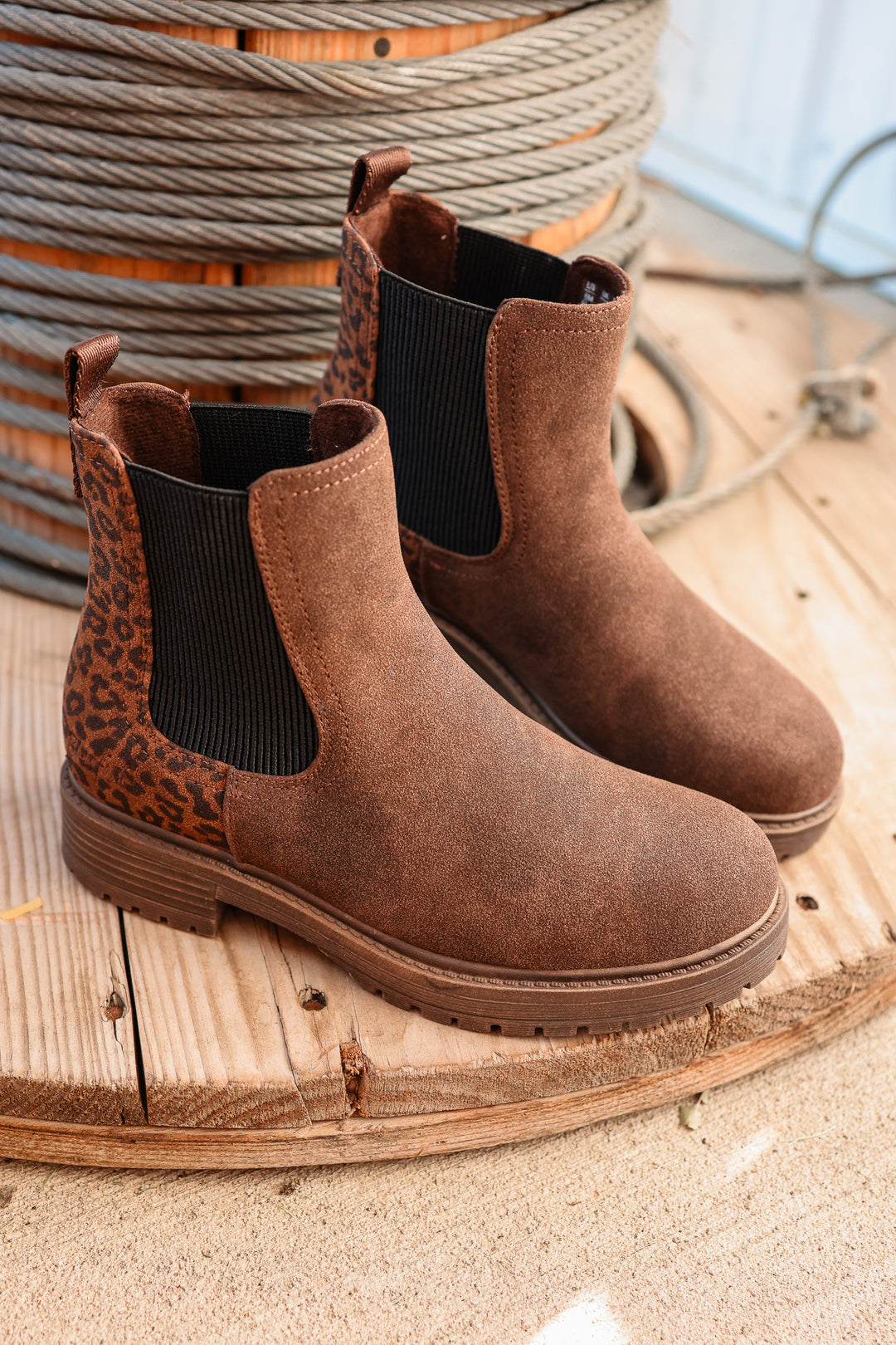 Alfie Chelsea Boot - Leopard Brown
