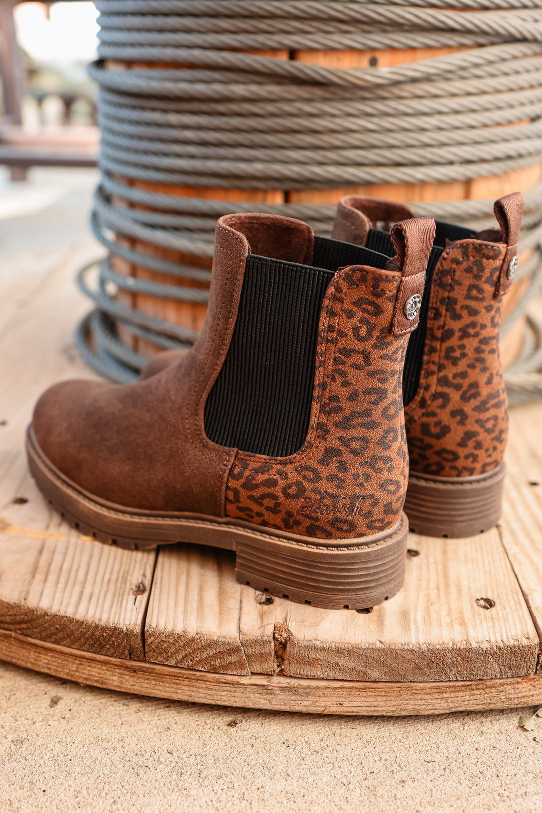 Alfie Chelsea Boot - Leopard Brown