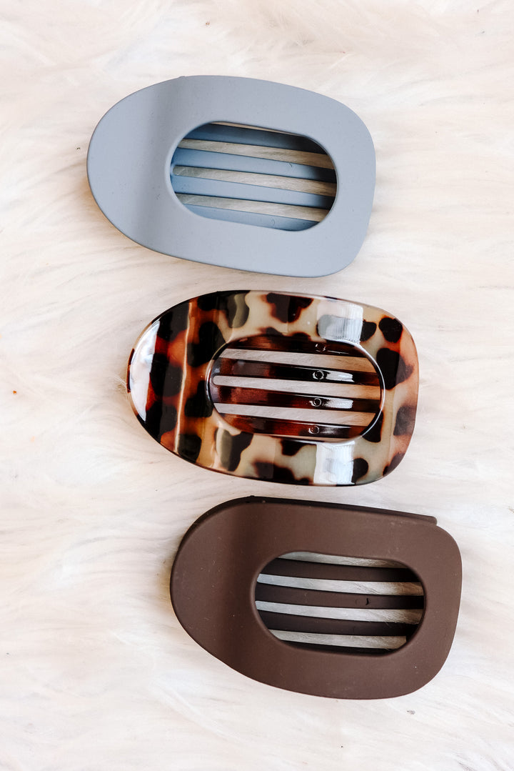 Oval Flat Hair Clip Set