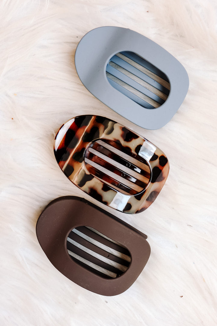 Oval Flat Hair Clip Set