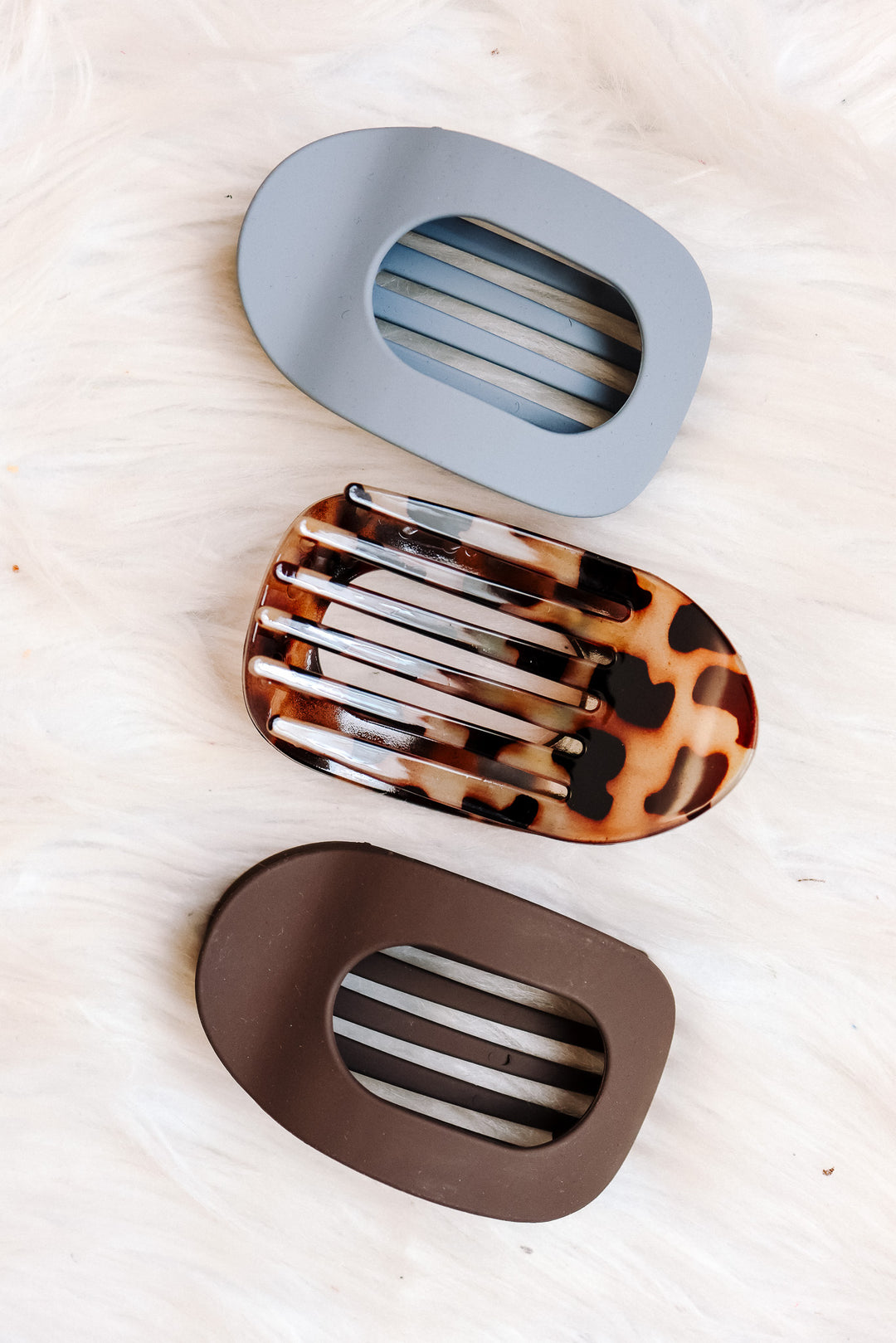 Oval Flat Hair Clip Set