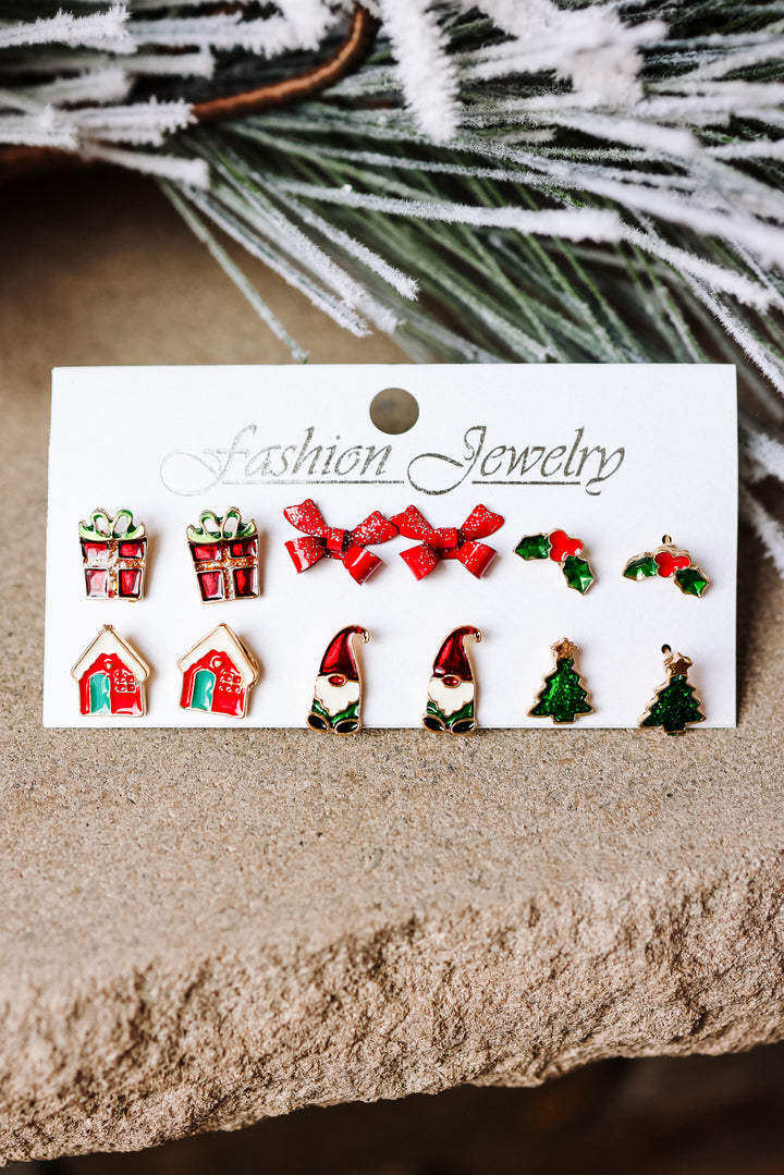 Festive Gnomes Holiday Earring Set