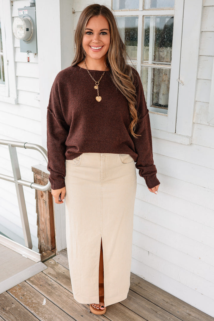 Jenna Cashmere Touch Sweater - Brown