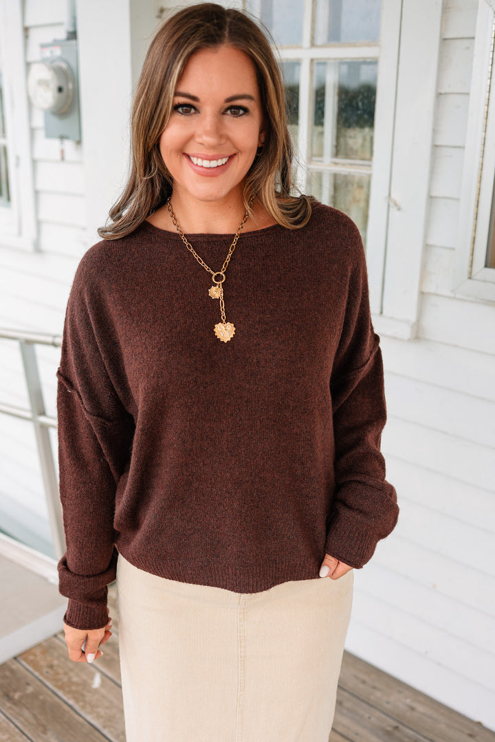 Jenna Cashmere Touch Sweater - Brown