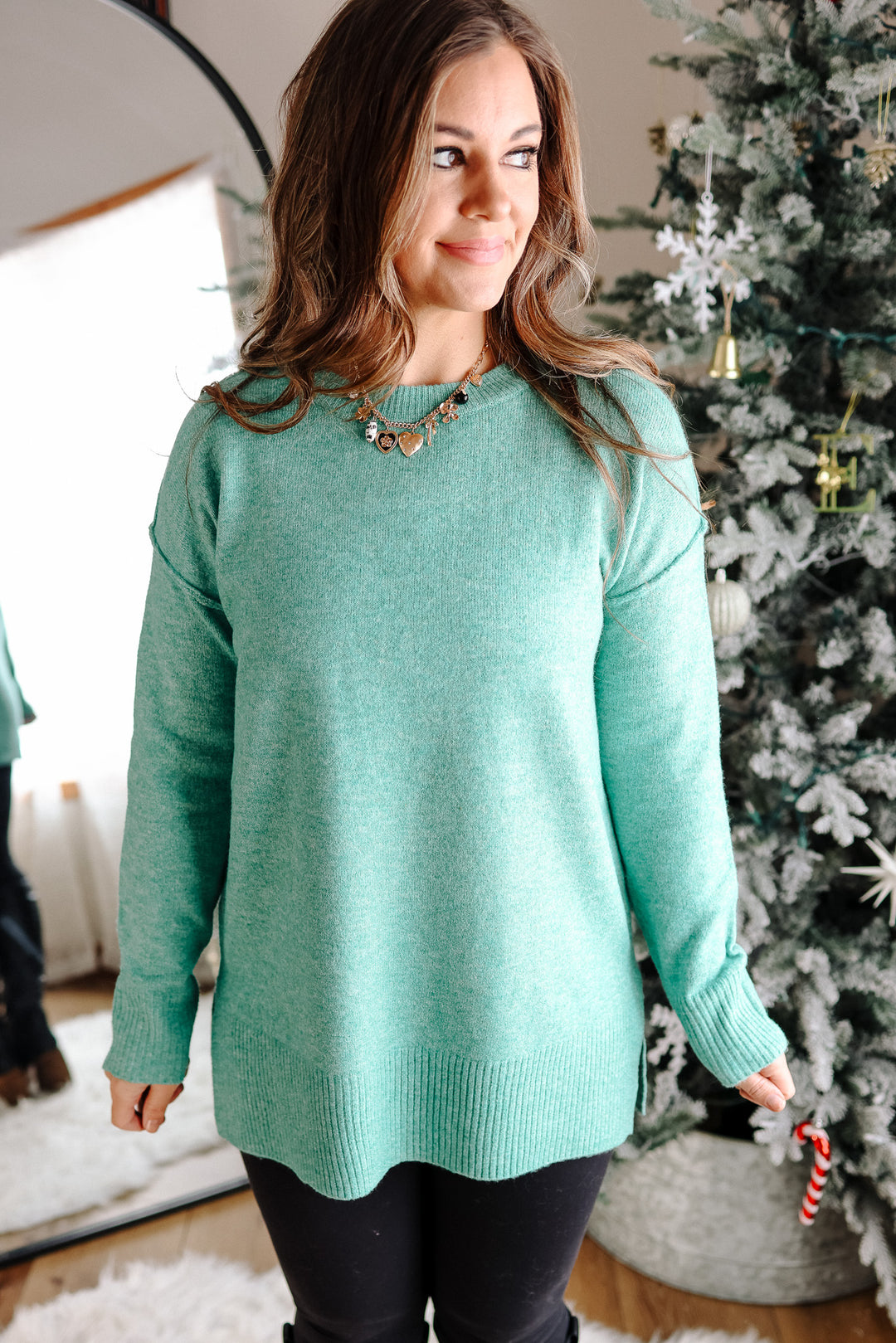 The Everyday Tunic Sweater - Emerald