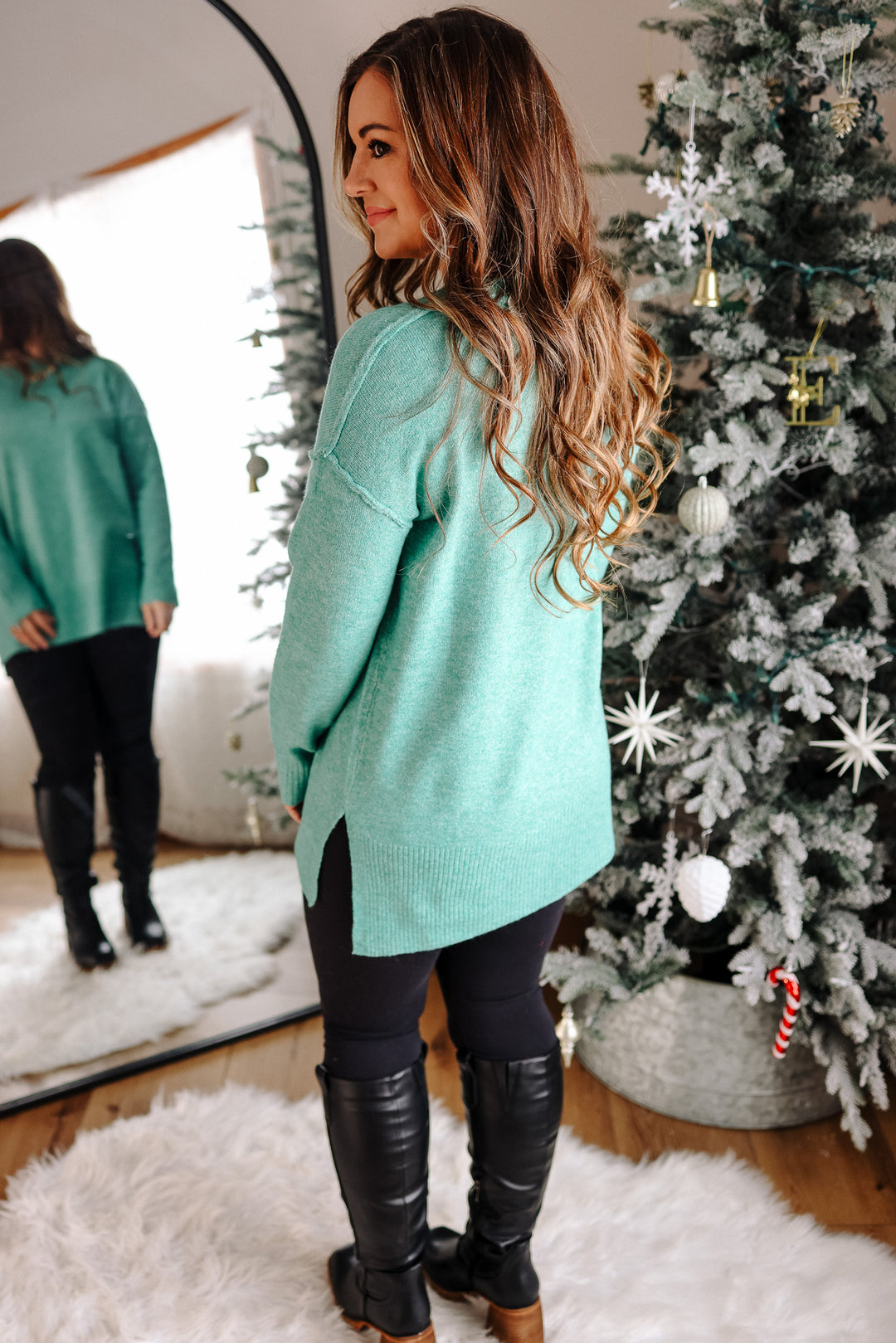 The Everyday Tunic Sweater - Emerald