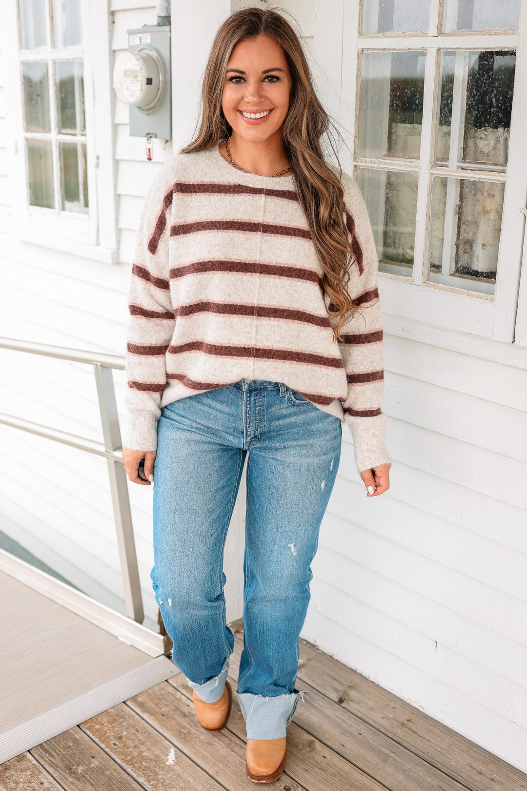 Camille Oversized Striped Sweater