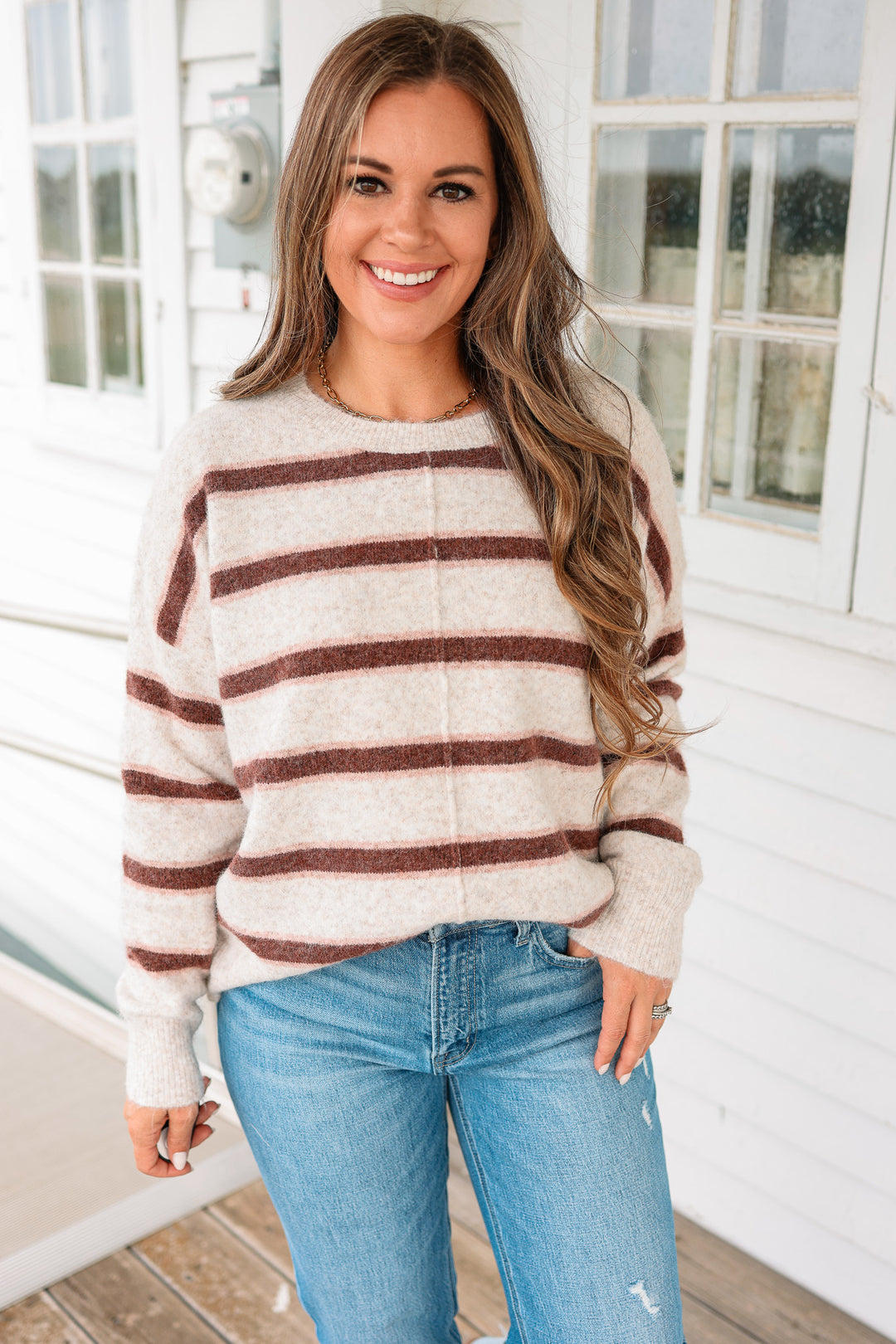 Camille Oversized Striped Sweater