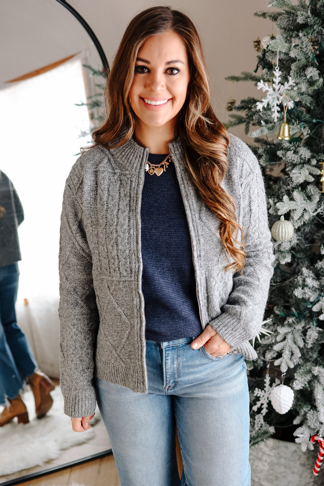 Athena Zip Up Cardigan