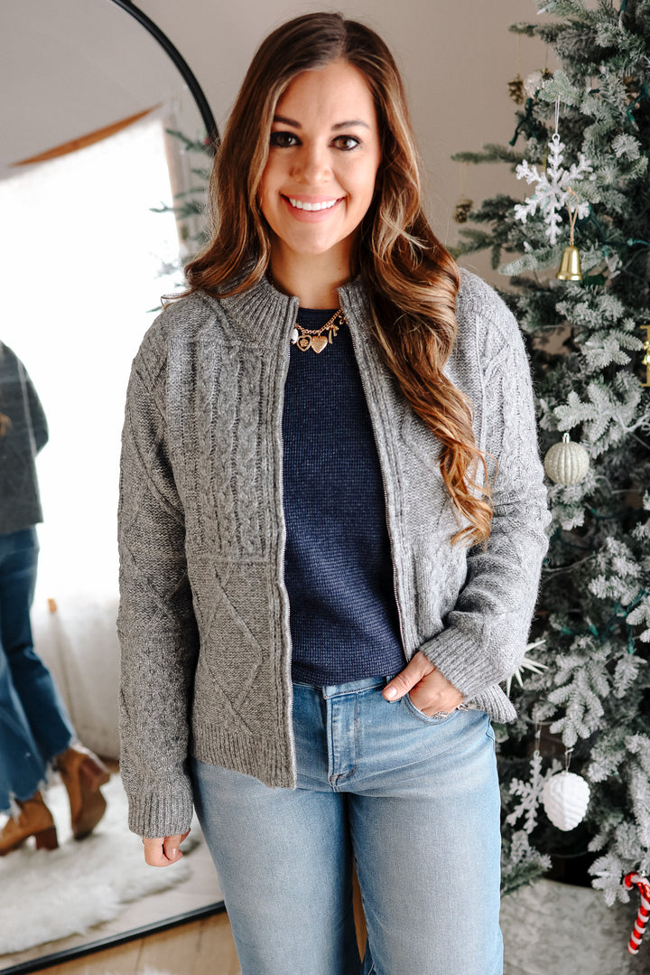 Athena Zip Up Cardigan