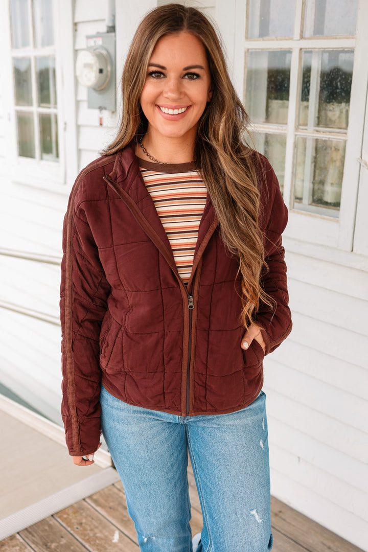 Tyler Soft Quilted Jacket - Dark Brown