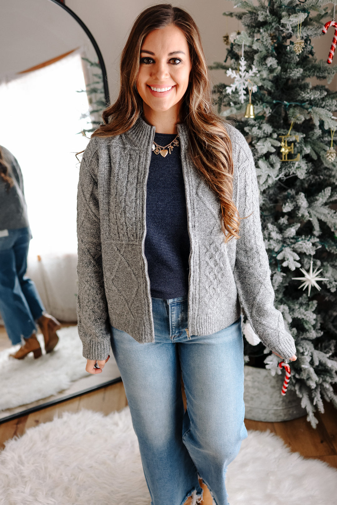 Athena Zip Up Cardigan