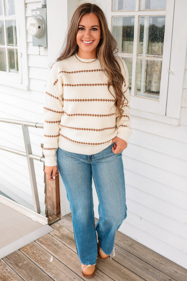 Adria Honeycomb Striped Sweater