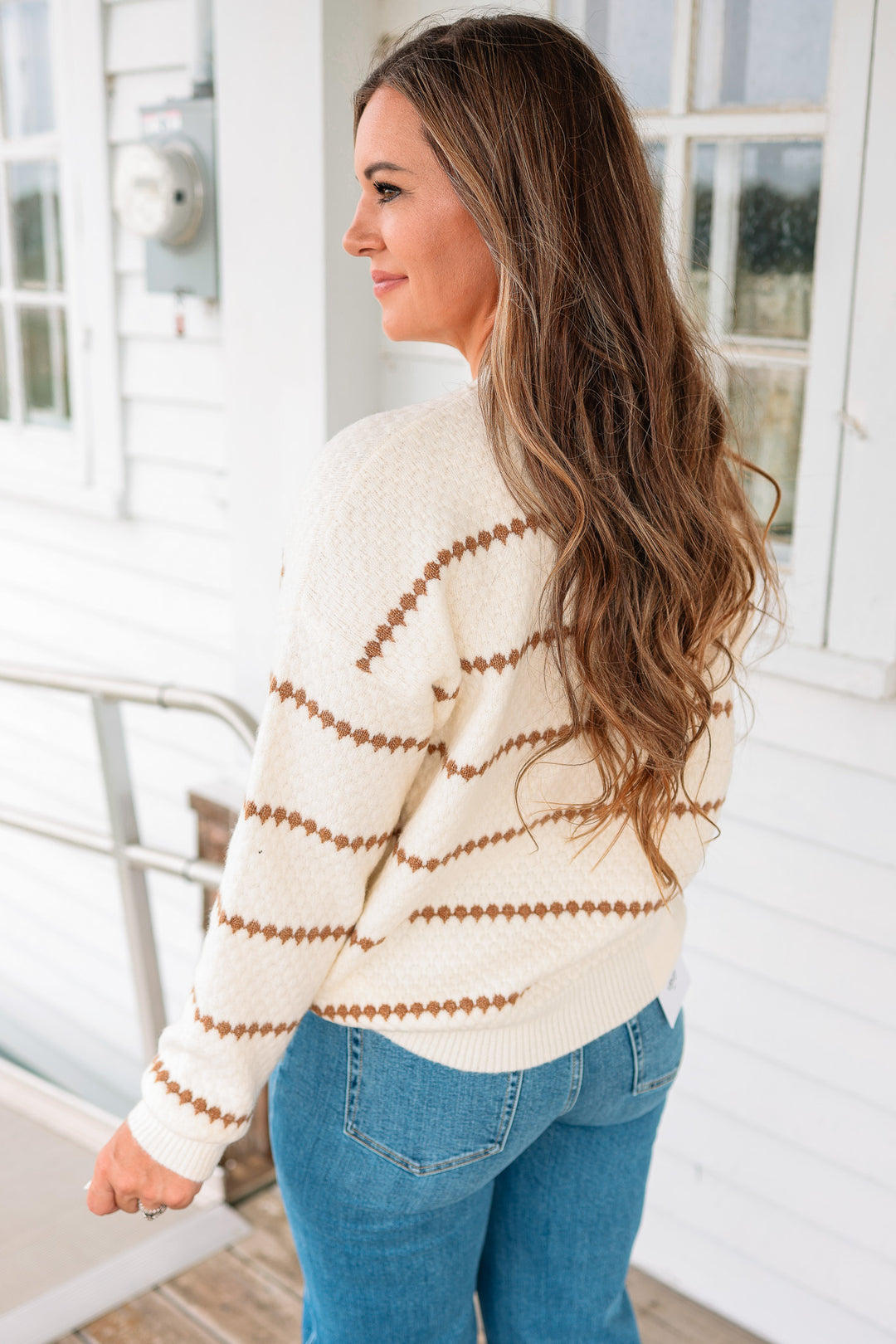 Adria Honeycomb Striped Sweater