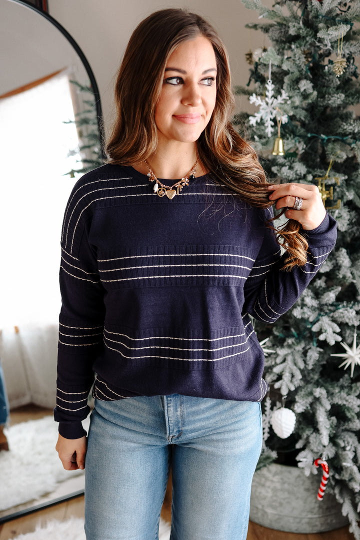 Hannah Stitch Striped Sweater