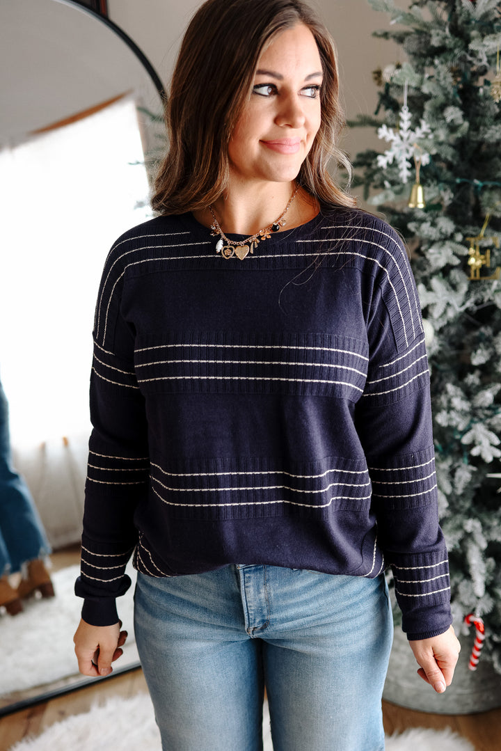 Hannah Stitch Striped Sweater