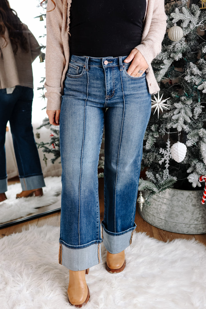 RISEN: Warner Turn Up Cuffed Jeans