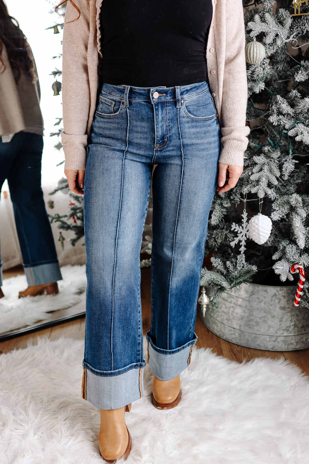 RISEN: Warner Turn Up Cuffed Jeans