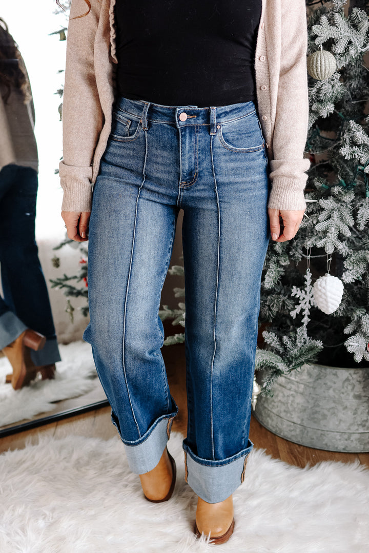 RISEN: Warner Turn Up Cuffed Jeans