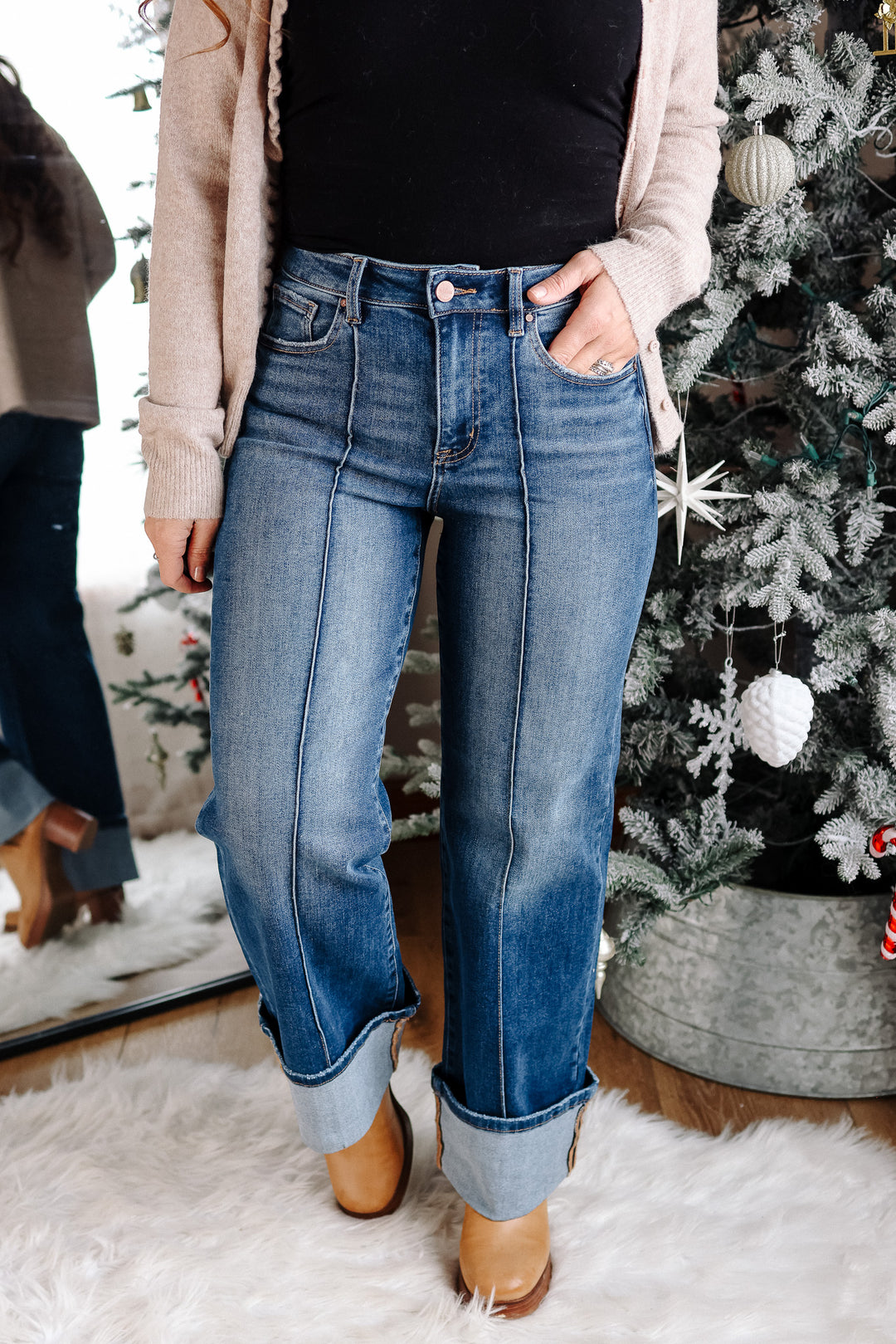 RISEN: Warner Turn Up Cuffed Jeans